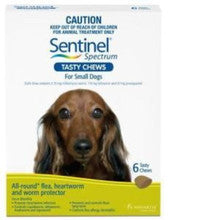 Sentinel Spectrum Tasty Chews for Small Dogs 9-25lbs(4-11kg), 6 Pack